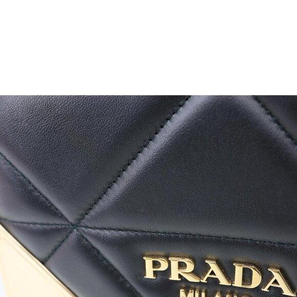 Prada Quilted Nappa Stitched Leather Crossbody Bag Black - Picture 14 of 15